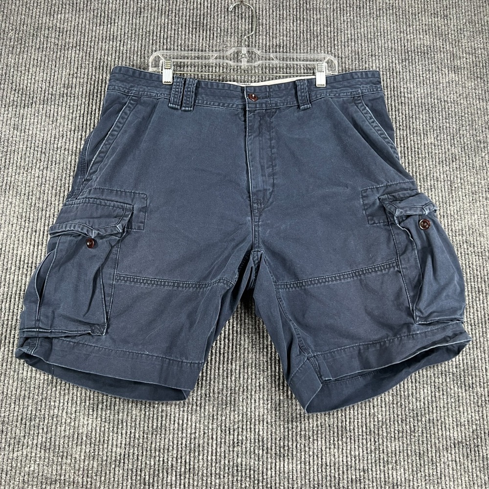 Polo Ralph Lauren Cargo Shorts Mens 40 Blue Heavyweight Cotton Casual Outdoor